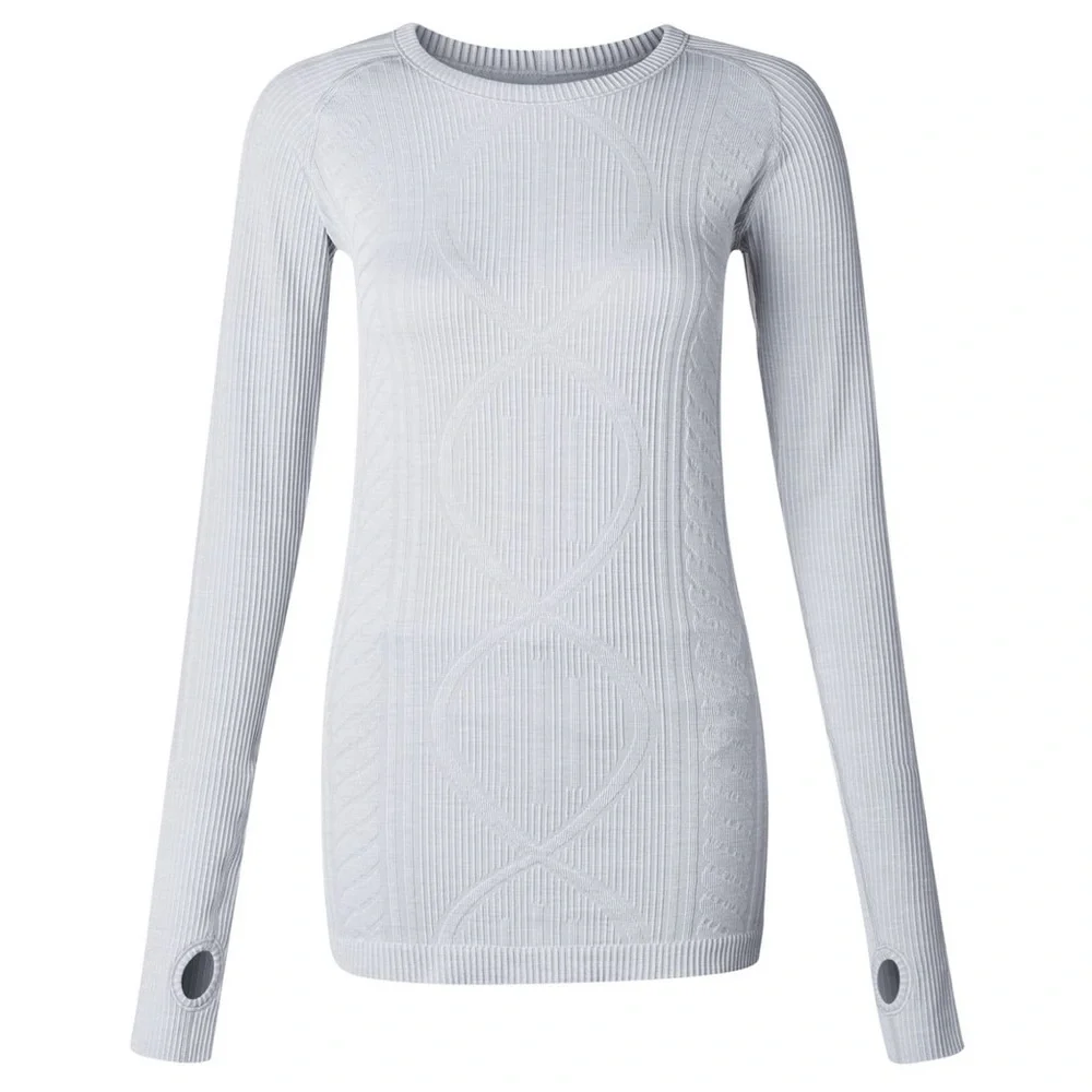 Lululemon Rest Less Pullover Heathered Silver Spoon gym to street stretch sporty
